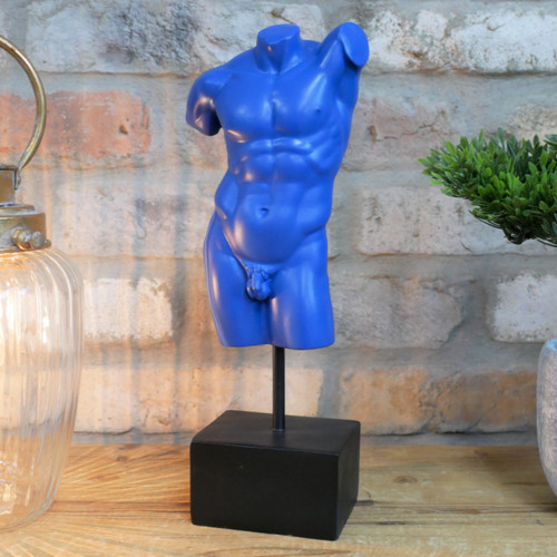 Male sculpture blue charles - blue,