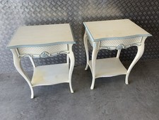 AND SO TO BED French Style Shabby Chic bedside cabinets / lamp tables (pair)  