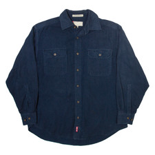 LEVI'S Mens Plain Shirt Blue Long Sleeve M