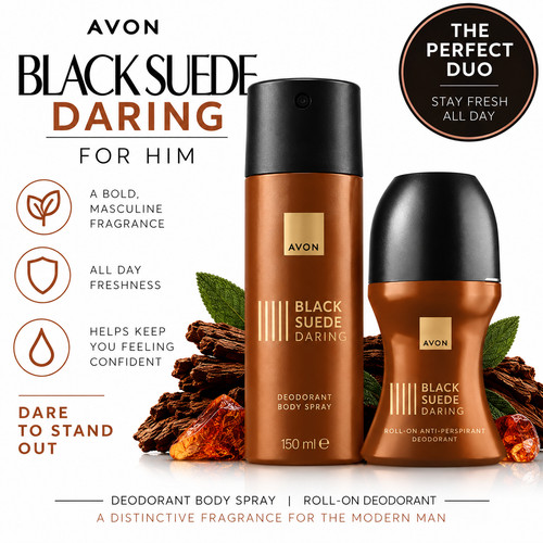 Avon black suede daring - 🧡,