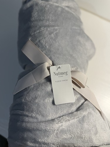 Grey fleece throw blanket - grey,