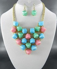 Multi Color Cube Lucite Bead