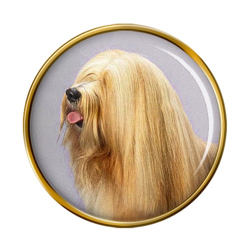 Tibetan terrier dog lapel pin - terrier,