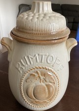 Vintage Ceramic Rumtopf Pot With Lid 12”