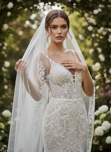 Veil bridal luxury beautiful - luxury,