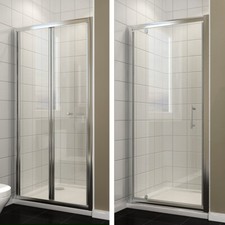 Elegant Framed Bifold/Pivot Shower Door 6mm Glass Screen 700-1000mm Free Postage