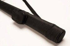 BLACK HARD TUBE CUE CASE for 57" SPLIT POOL or SNOOKER CUE WITH POCKET 