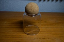 Glass jar with - sphere, lid