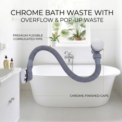 Pop chrome bath waste - bath,