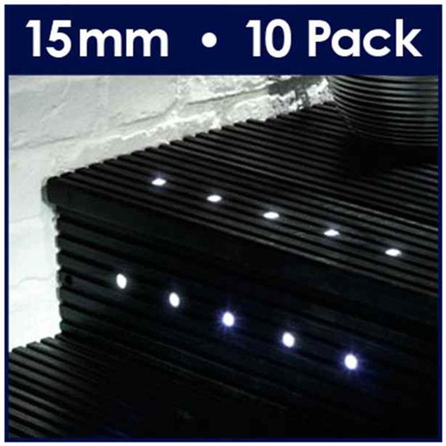 16677 15mm white led - 15mm, decking