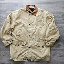 GANT USA The Slugger Jacket Men's Size Large Beige Vintage Jacket Weather Proof