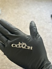 1x Silver metal diamanté Flat