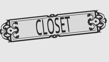 CLOSET SIGN FOR BOAT SHIP TOILET BATHROOM DOOR SIGN WITH ADHESIVE FUNNY