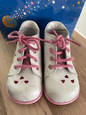BELLAMY CHAUSSURES D'ANFANT JAMEL GIRL'S SILVER  LEATHER LACE UP SHOES SALE £17