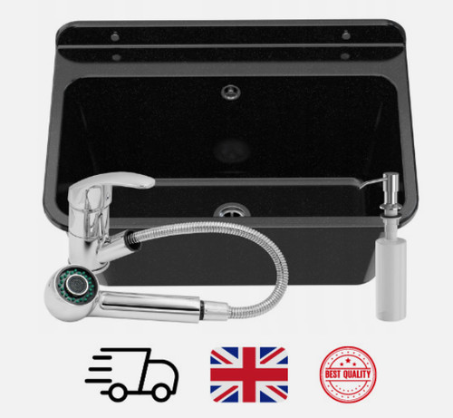 Black basin sink - sink, laundry