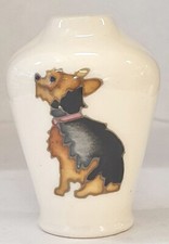 Moorcroft Pottery - Yorkshire Terrier - Miniature - 576/2 Vase - Height 5cm