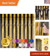 Versatile Black & Gold Fringe