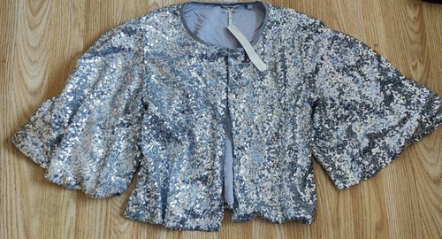 Bnwt girls silver sequins - girls,
