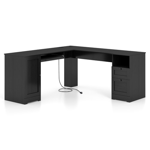 Costway shaped computer desk - costway,