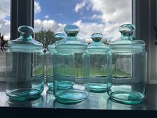 Vintage 1950s Blue Glass