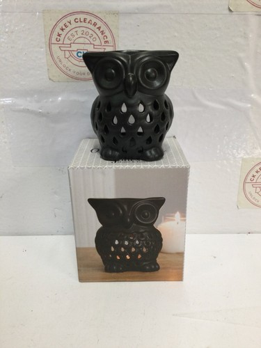 Charming black owl - owl, ceramic