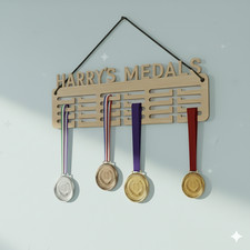Custom Medal Holder Medal Display Hanger Personalised Christmas Gift Sign Plaque