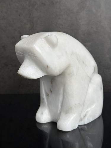Large polar bear - large, stone