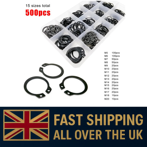 500pc mixed external circlip - 500pc,
