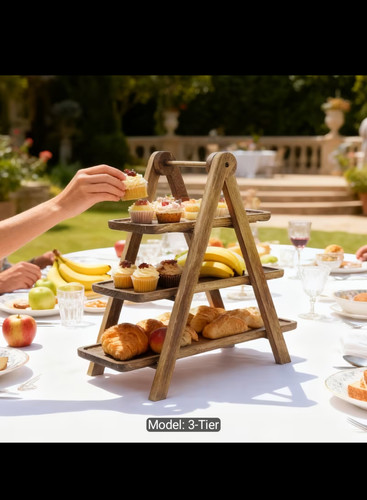 Tier wooden cupcake stand or - 3,