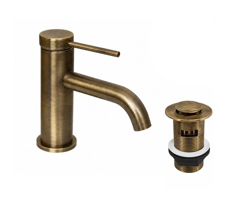 Mono basin mixer tap - mono, push
