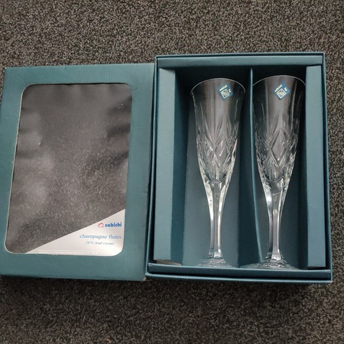 Pair heavy lead crystal - pair, of