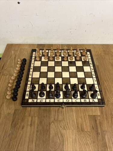 Wooden chess set board game - wooden,