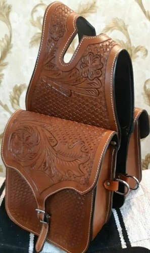 Western horse leather saddle - horse,