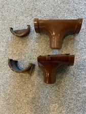 Hunter 76mm Mini Half Round Gutter Fittings in Brown, White, Grey & Black