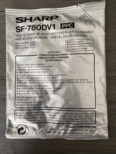 Sharp sf780dv developer - sharp,