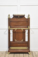 Oak and Brass Umbrella Stand