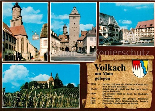 Volkach church city gate - volkach,