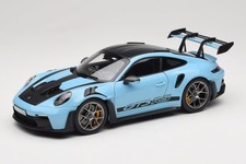 187367 Porsche 911 992 GT3 RS Weissach Pack Gulf blue Norev 1/18