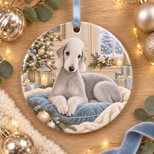 Bedlington terrier christmas - terrier,