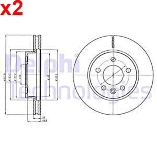Brake disc delphi - 2x,