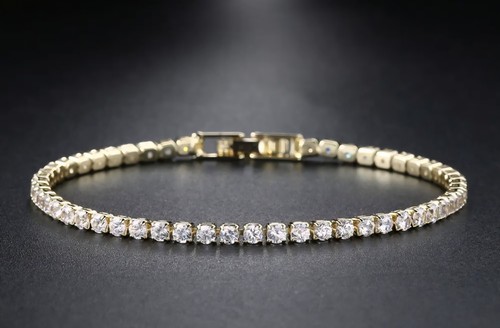 Tennis bracelet 14k gold - bracelet,