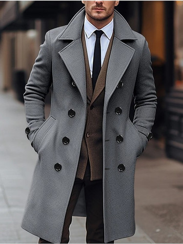 Men woolen trench - trench, coat