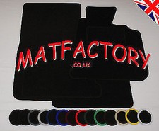 Tailored For CADILLAC SEVILLE (STS) 1998-2002 black car mats C39 COLOURED EDGE