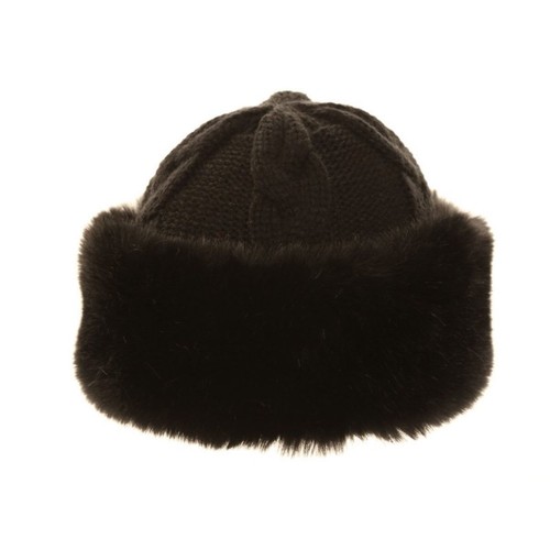 Ladies black knitted - black, hat