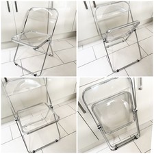 Castelli Plia Lucite Inspired Luxury Folding Chair | Transparent Clear /Chrome