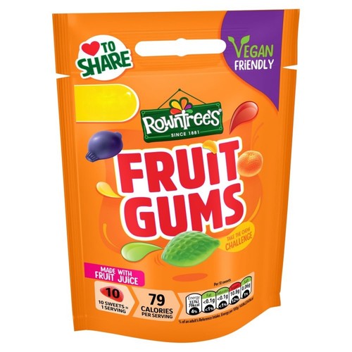 Rowntrees fruit gums paack - rowntrees, of
