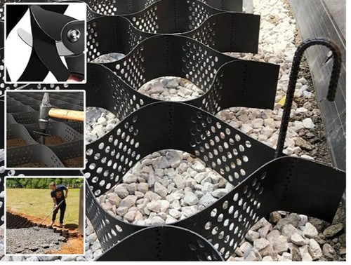 Gravel grid driveway walkway - driveway,