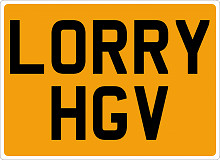 NUMBER PLATE REAR HGV 11 X 8