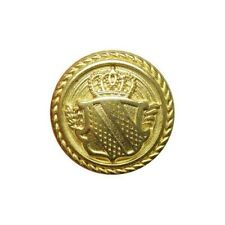 Round Gold Metal Military Shield Blazer Buttons - Choose From 4 sizes B1978