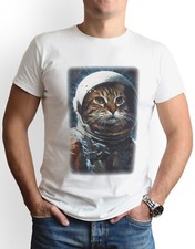 Cat Astronaut T-Shirt Gift Cool Space Feline Art Animal Spaceman Funny Cool